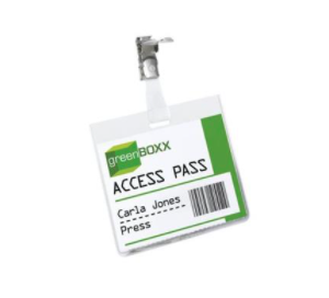 Durable 60x90mm Security Fastener Name Badge (25 Pack)